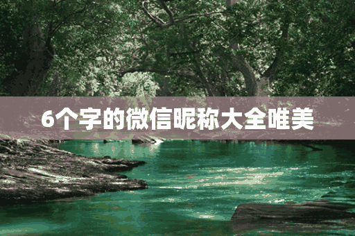 6个字的微信昵称大全唯美(6个字的微信昵称大全唯美女生)